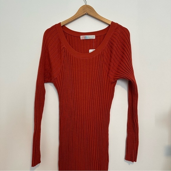 New free people beach walk about knit ribbed maxi dress in terra cotta - Picture 7 of 9